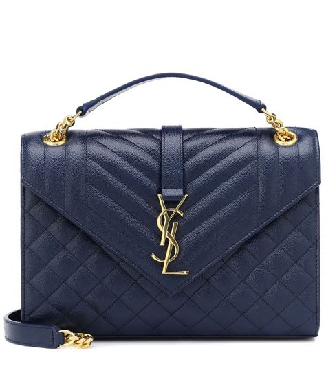 navy blue ysl bag